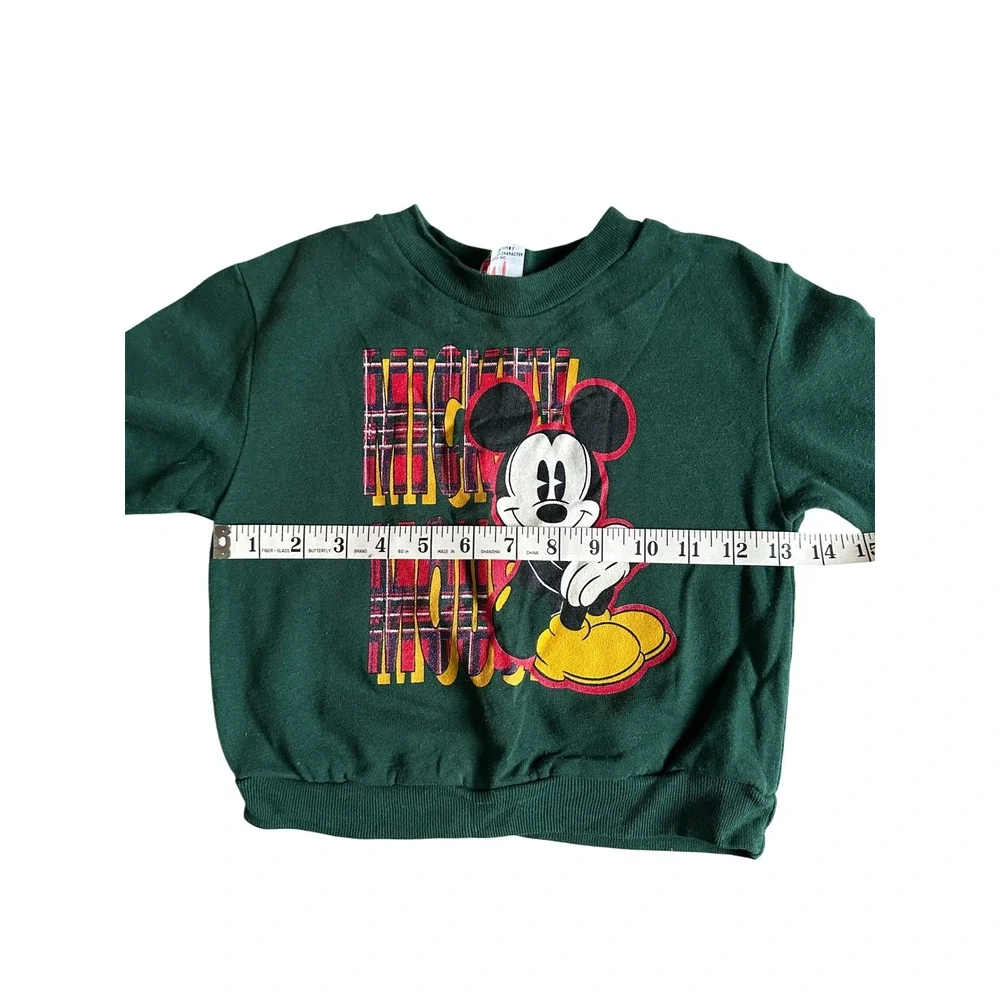 Vintage Mickey & Co Mickey Mouse Tartan Plaid Sweatshirt Toddler 3 Disney 90s